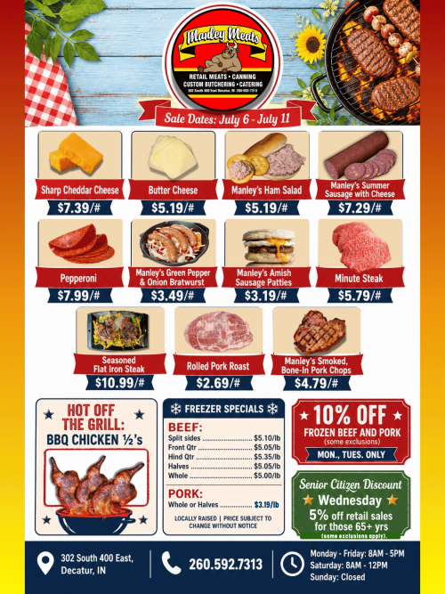 Manley Meats Weekly Specials