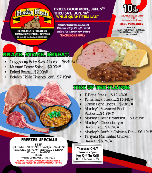 Manley Meats Weekly Specials