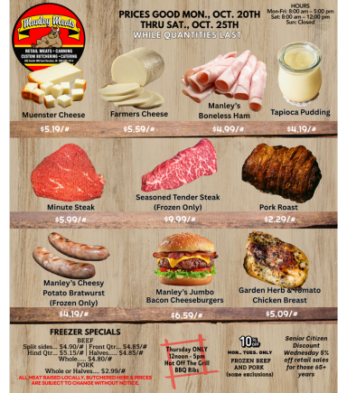 Manley Meats Weekly Specials